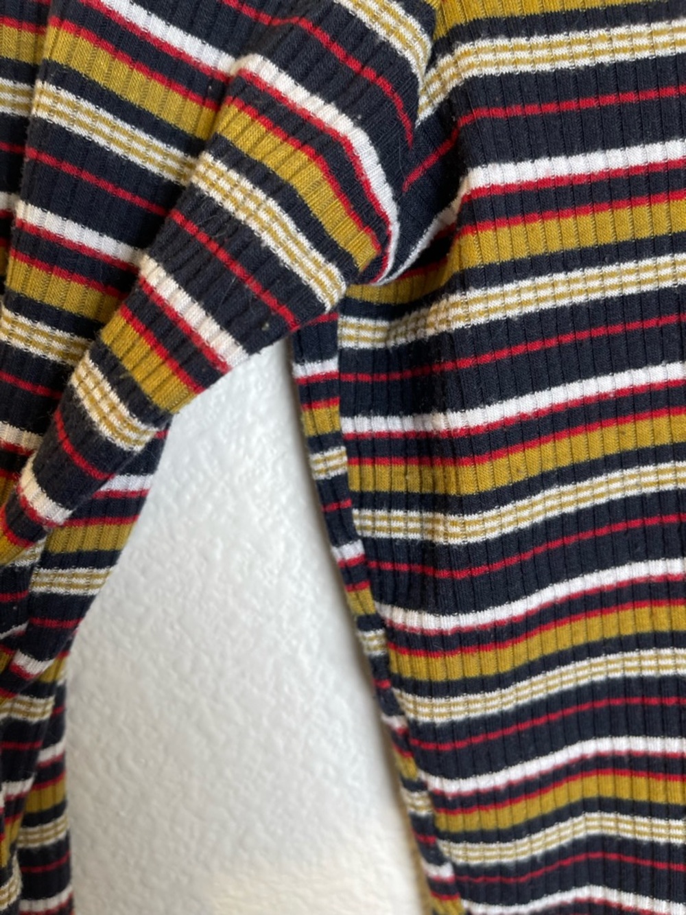 Free People Intimately Cropped Striped Top Small Button Front Ribbed Scoop Neck - Picture 6 of 8